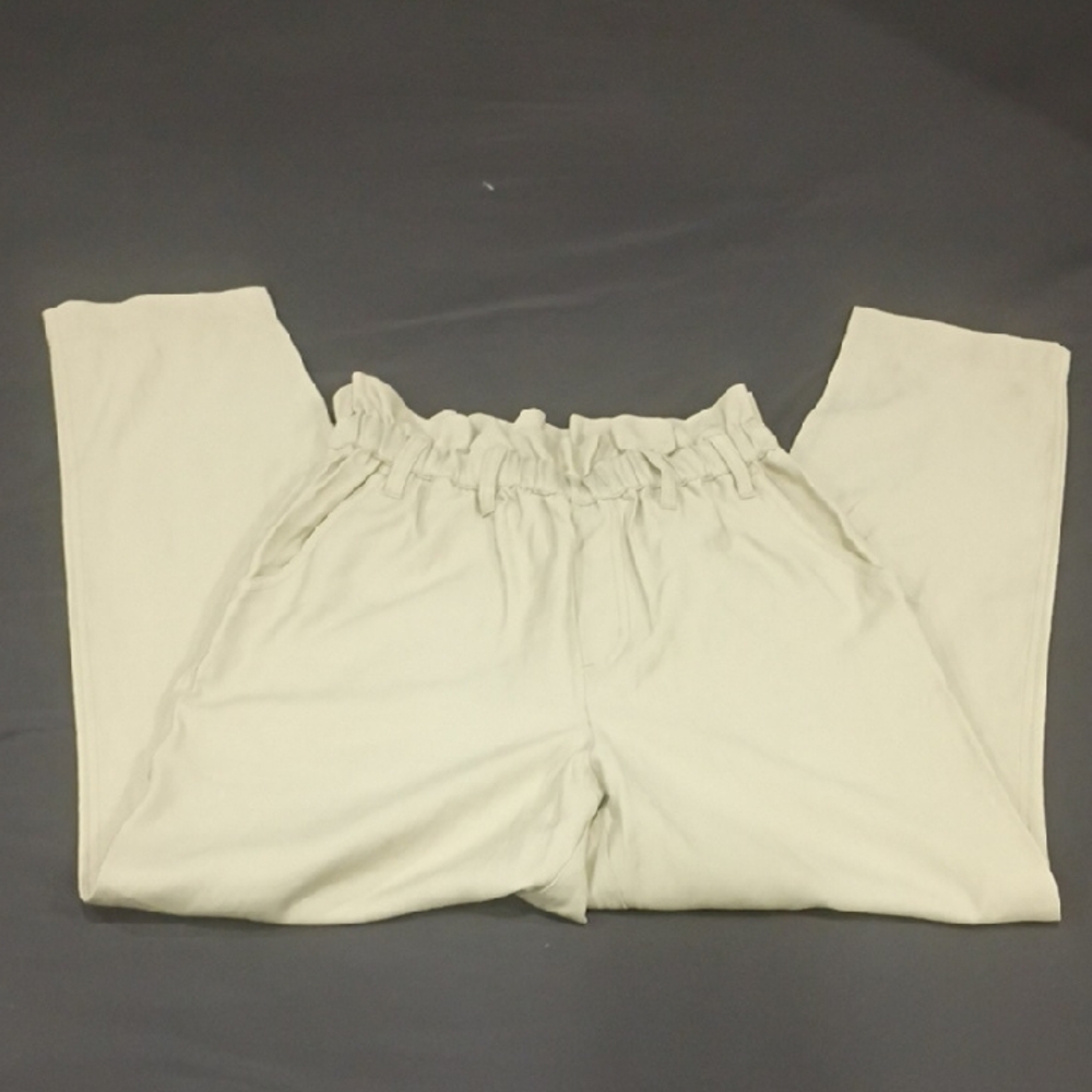 💜 A New Day Women's Cream Elastic Waist Trousers